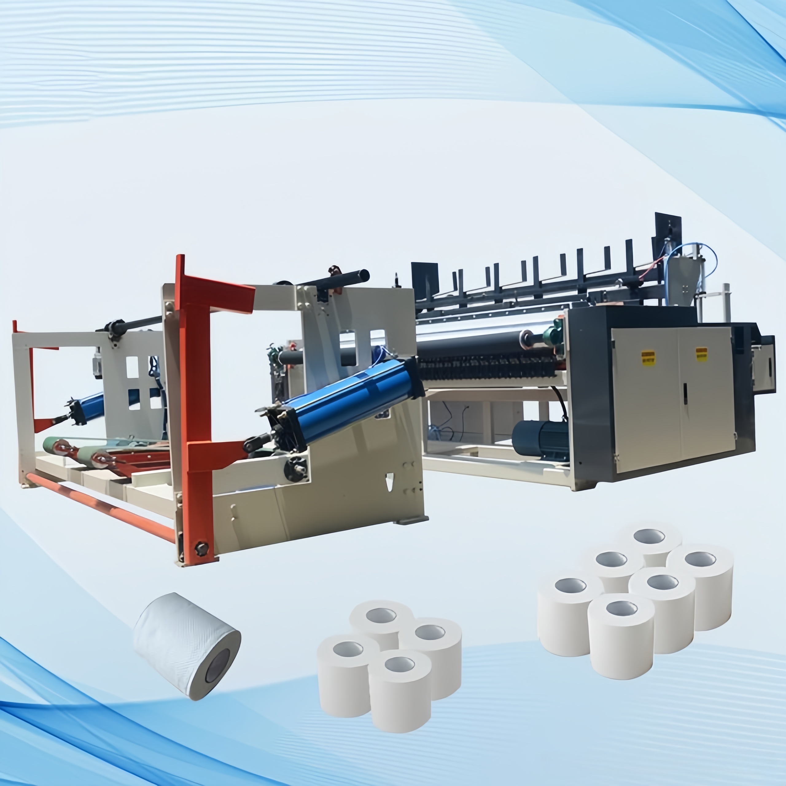 High Speed Toilet Tissue Paper Rewinding Machine Automatic Toilet Roll Machine Toilet Tissue Machine