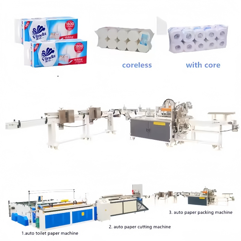 Best Selling Automatic Hotel Core Toilet Tissue Paper Making Rewinding Slitting Machine Kitchen Towel Making Machine